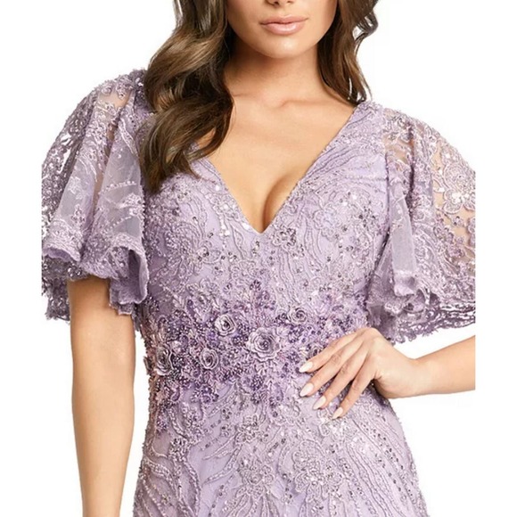 MAC DUGGAL Flutter-Sleeve Gown size 8 - Picture 7 of 8